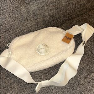 PINK Victoria's Secret Cream Fuzzy Crossbody Bag